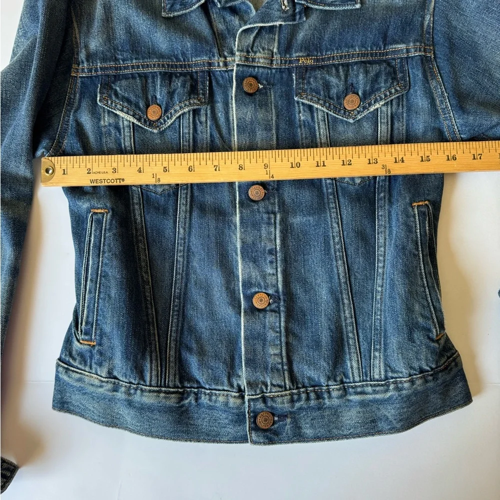 Ralph Lauren Polo Distressed Blue Denim Jacket - Picture 11 of 16